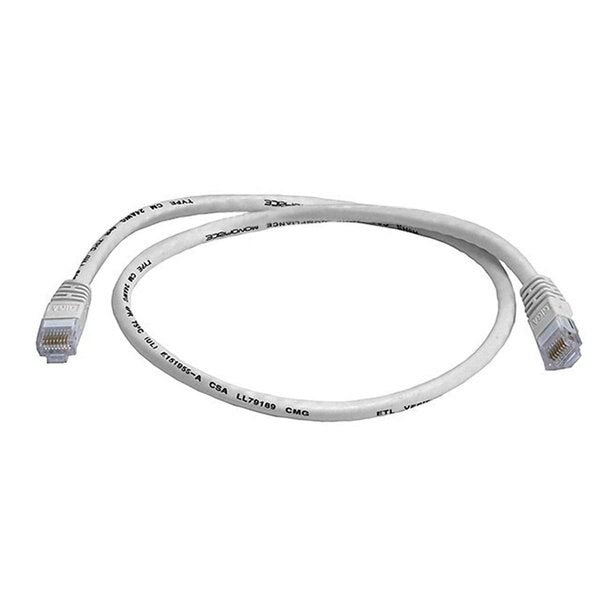 Ethernet Cable, Cat 6, White, 2 ft.