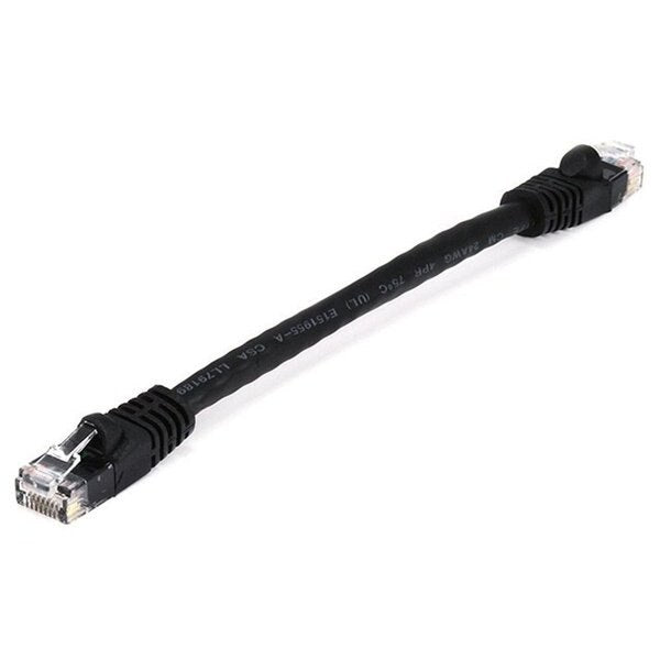 Ethernet Cable, Cat 5e, Black, 0.5 ft.