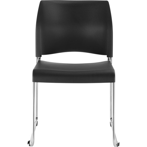 Cafetorium Plastic Stack Chair, Charcoal