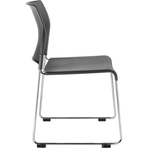Cafetorium Plastic Stack Chair, Charcoal