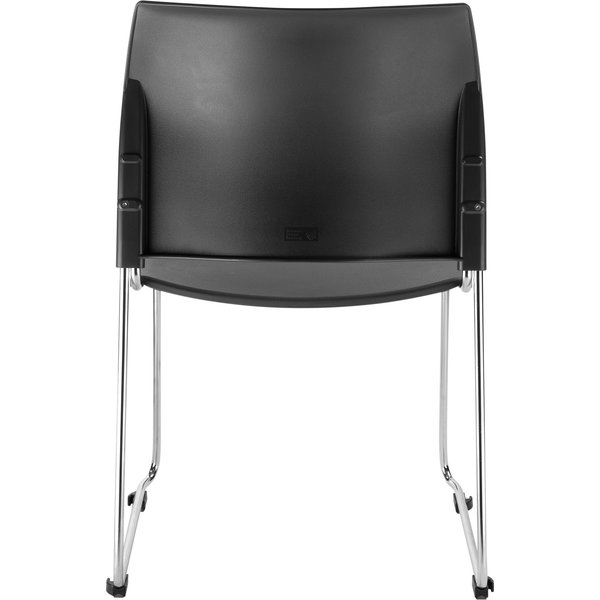 Cafetorium Plastic Stack Chair, Charcoal