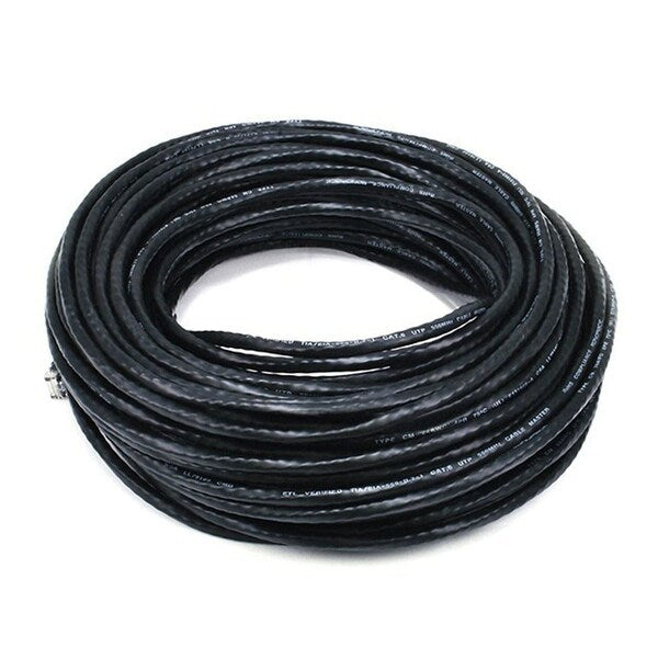 Ethernet Cable, Cat 6, Black, 100 ft.