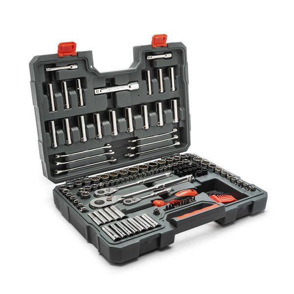 Mechanics Tool Set, 142Pc, 1/4, 3, 8, 1/2