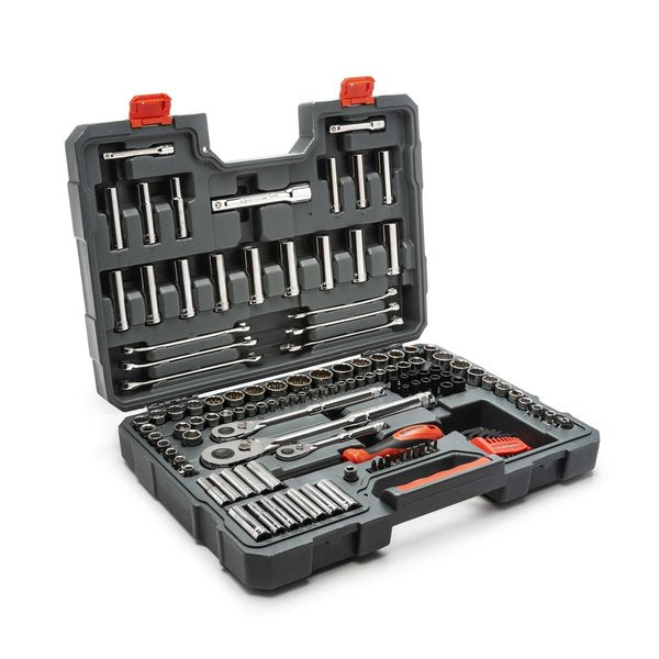 Mechanics Tool Set, 142Pc, 1/4, 3, 8, 1/2