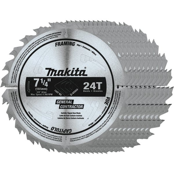 Carbide-Tipped Circ. Saw Blade 24T, PK10