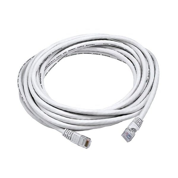 Ethernet Cable, Cat 6, White, 20 ft.