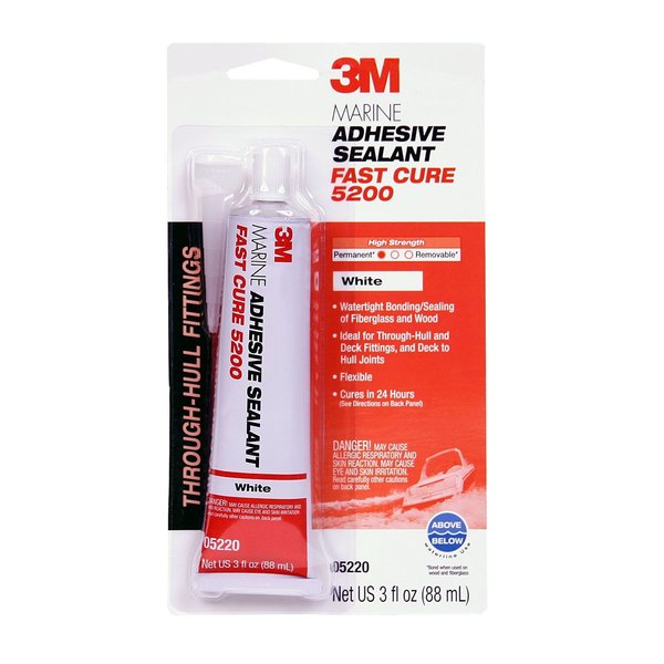 Non-Shrinking Gasket Sealant, 3 oz, White, Temp Range -40 to 190 Degrees F