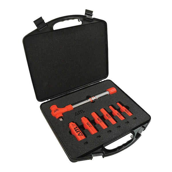 1000V Insulated 1/2-inch Drive Torque Wrench Set, 7-Piece