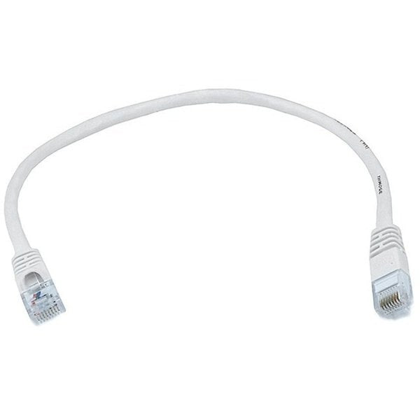 Ethernet Cable, Cat 6, White, 1 ft.