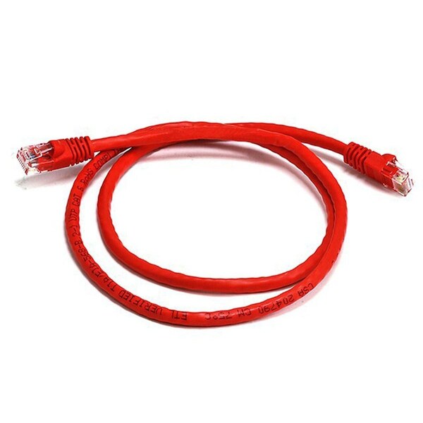 Ethernet Cable, Cat 5e, Red, 3 ft.