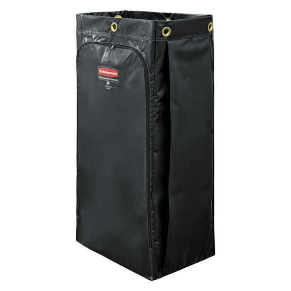 Janitorial Cart Vinyl Bag, 34 gal., Blk
