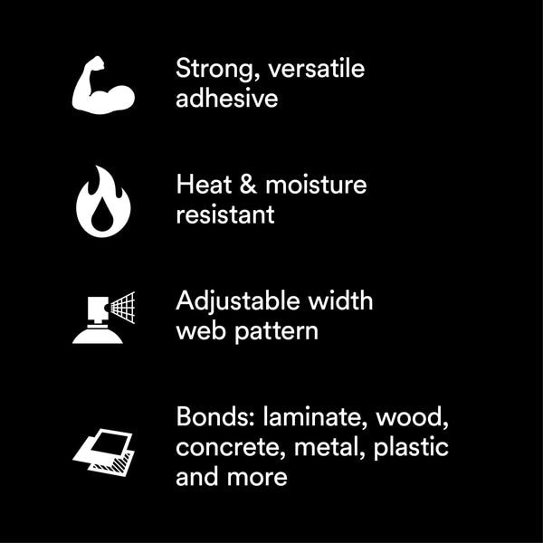 Spray Adhesive, Hi-Strength 90 Series, Clear, 12.23 oz, Aerosol Can
