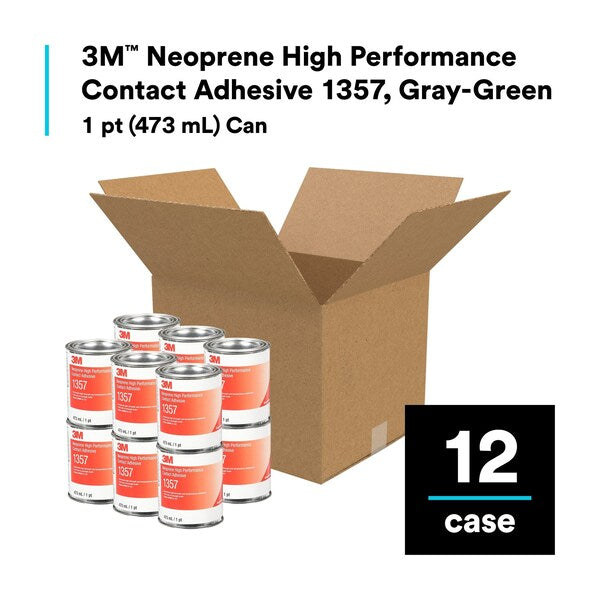 Contact Cement, 1357 Series, Green, 1 pt, Can