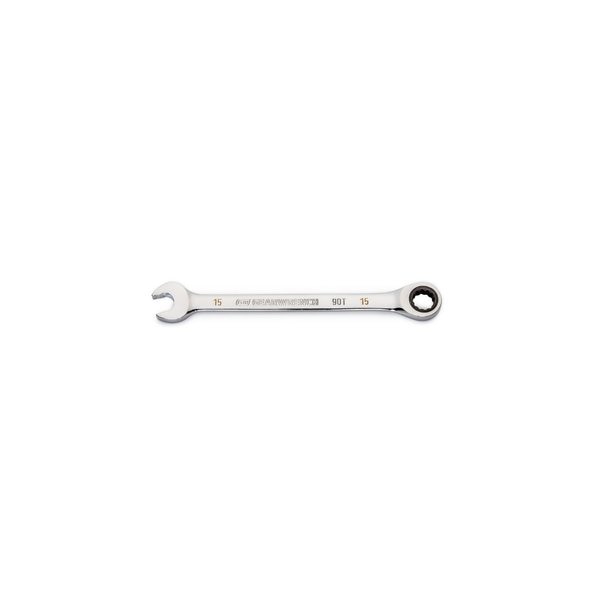 Combination Ratcheting Wrench, 15 mm 90T