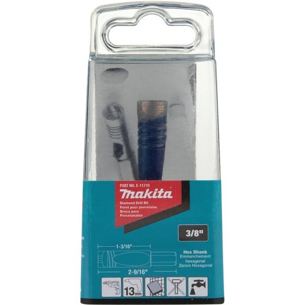 Diamond Drill Bit, Hex Shank 3/8