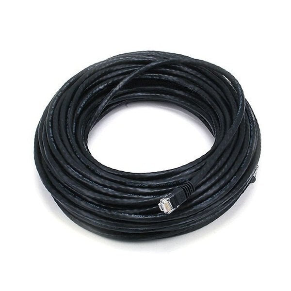 Ethernet Cable, Cat 5e, Black, 75 ft.