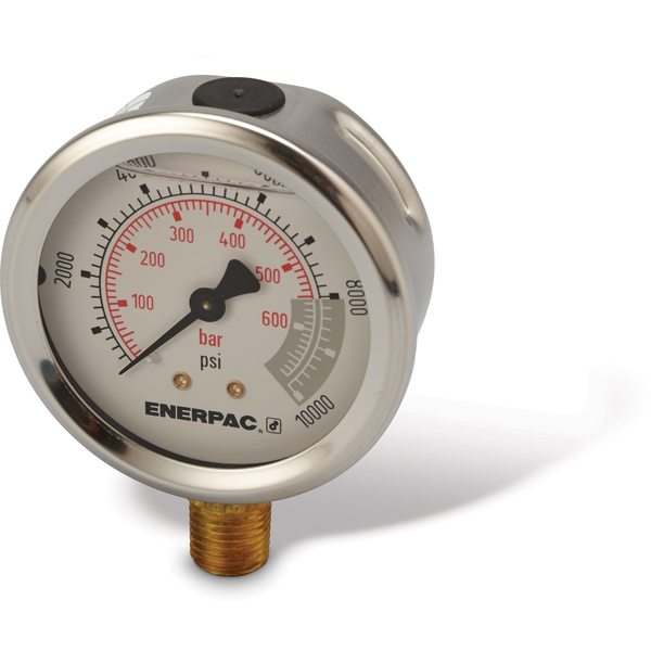 G2535SL, Hydraulic Pressure Gauge, 2.5 in. Face, Lower Mount, Glycerine Filled, 10,000 maximum psi