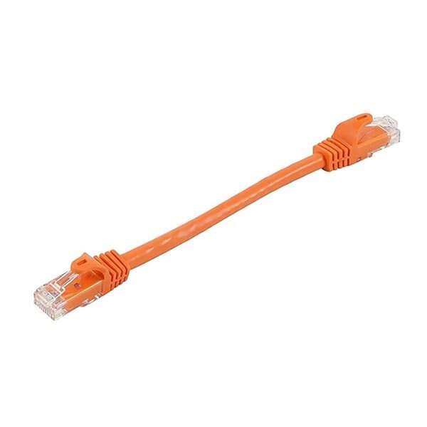 Ethernet Cable, Cat 6, Orange, 0.5 ft.