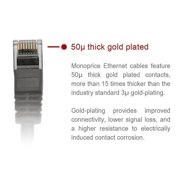 Ethernet Cable, Cat 5e, Black, 3 ft.