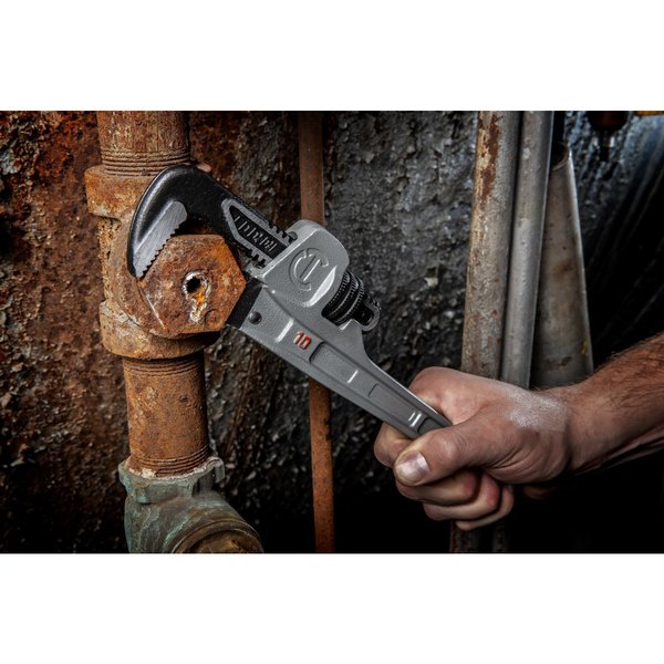 Pipe Wrench, aluminum, 10