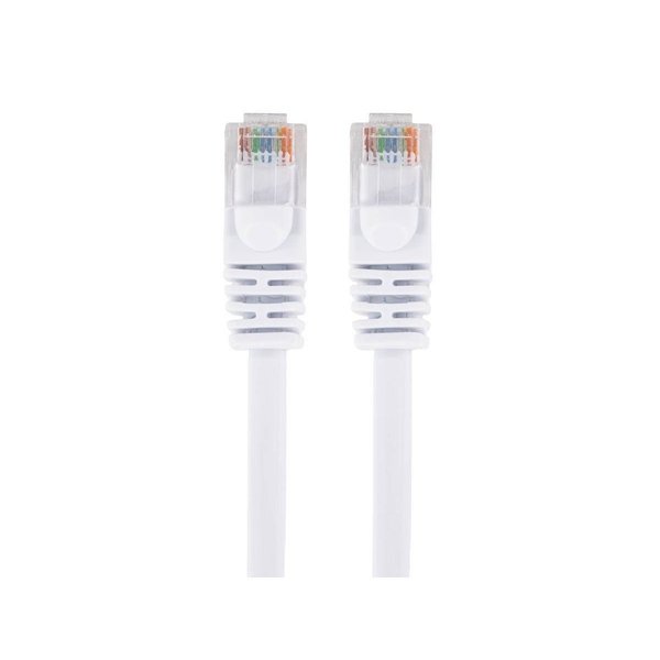 Ethernet Cable, Cat 5e, White, 7 ft.