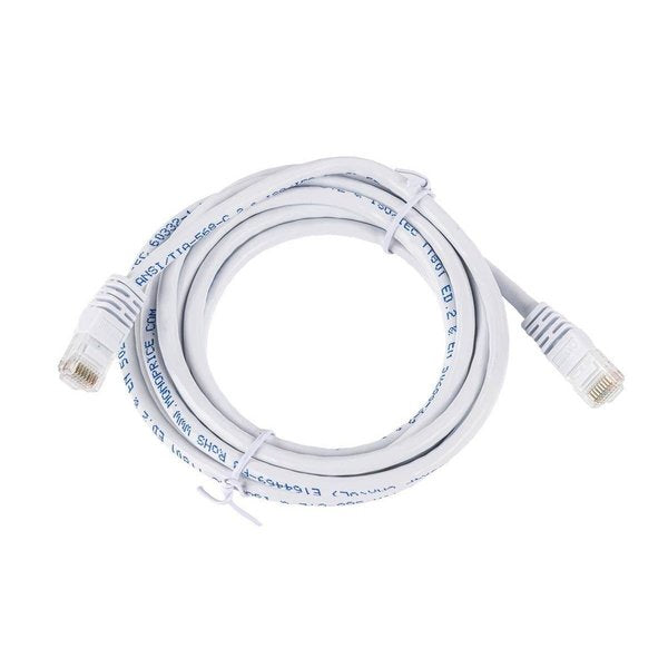 Ethernet Cable, Cat 5e, White, 7 ft.