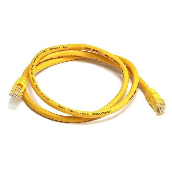 Ethernet Cable, Cat 6, Yellow, 3 ft.
