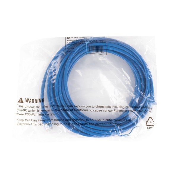 Ethernet Cable, Cat 5e, Blue, 25 ft.