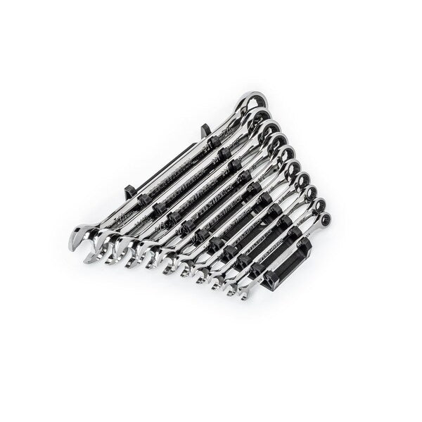Combination Ratcheting Wrench Set, 10 Pc