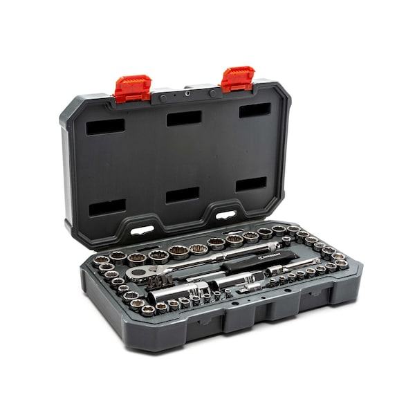 Socket Set, 50Pc, 1/4