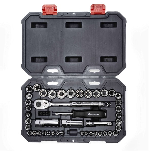 Socket Set, 50Pc, 1/4