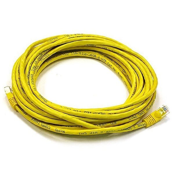 Ethernet Cable, Cat 5e, Yellow, 25 ft.