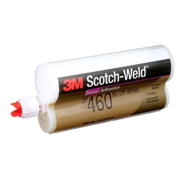 Epoxy Adhesive, DP460 Series, Off-White, 2:01 Mix Ratio, 4 hr Functional Cure, Dual-Cartridge