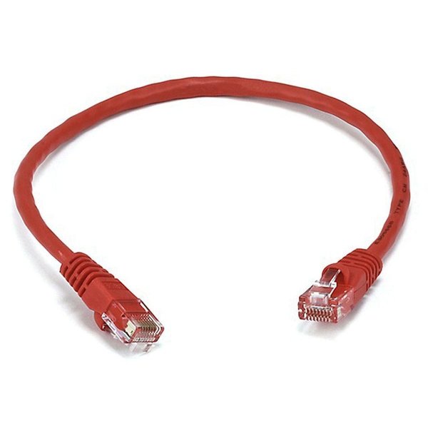Ethernet Cable, Cat 5e, Red, 1 ft.