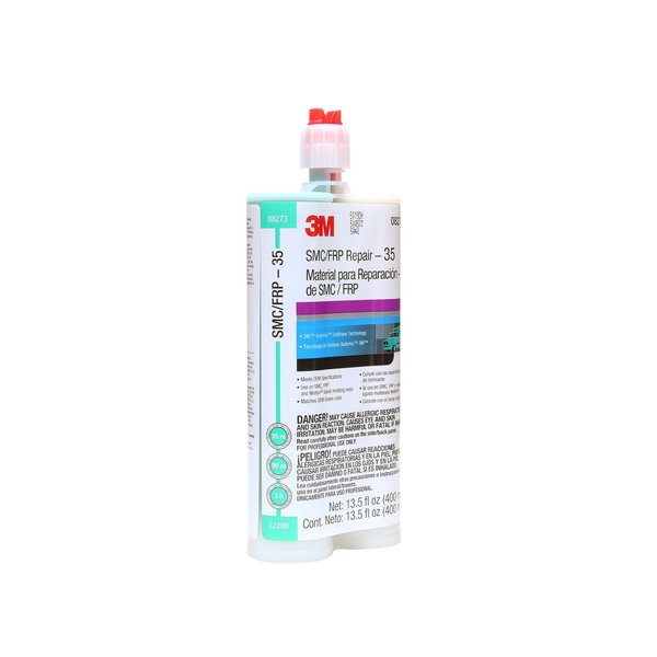 Fiberglass Repair Adhesive, 8273 Series, Green, 13.5 oz, Dual-Cartridge