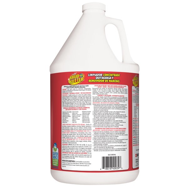 Cleaner/Degreaser Stain Remover, Jug, 1 gal, Concentrated, Water Based, Non Toxic
