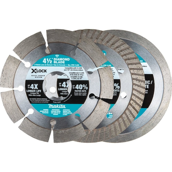 Diamond Blade Variety Pk, 7/8 in Arbor Sz