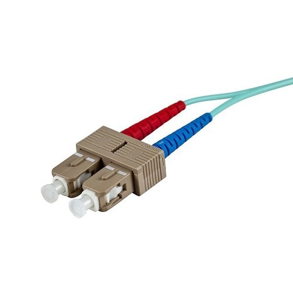 Fiber Optic Patch Cord, LC/SC, 2m, Aqua