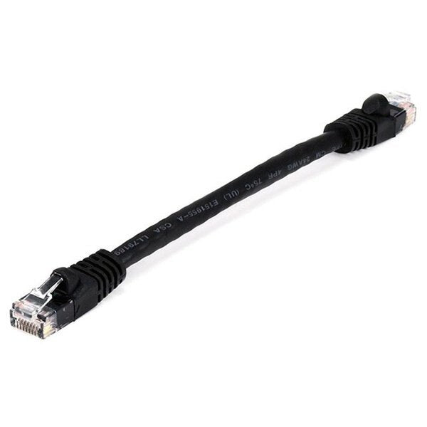 Ethernet Cable, Cat 6, Black, 0.5 ft.