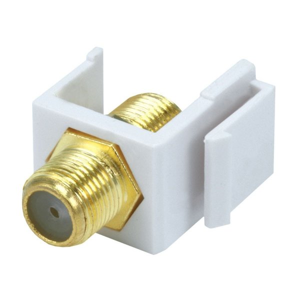A/V Wallplate, F Type, White