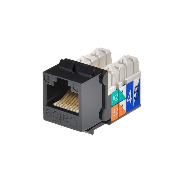 Datacom Jack, Cat5, Punch Down, Black