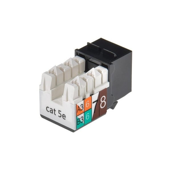 Datacom Jack, Cat5, Punch Down, Black