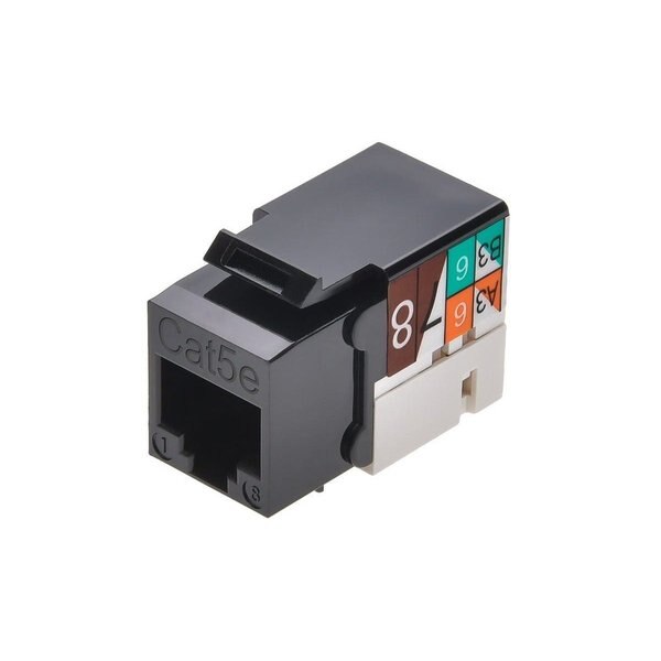 Datacom Jack, Cat5, Punch Down, Black