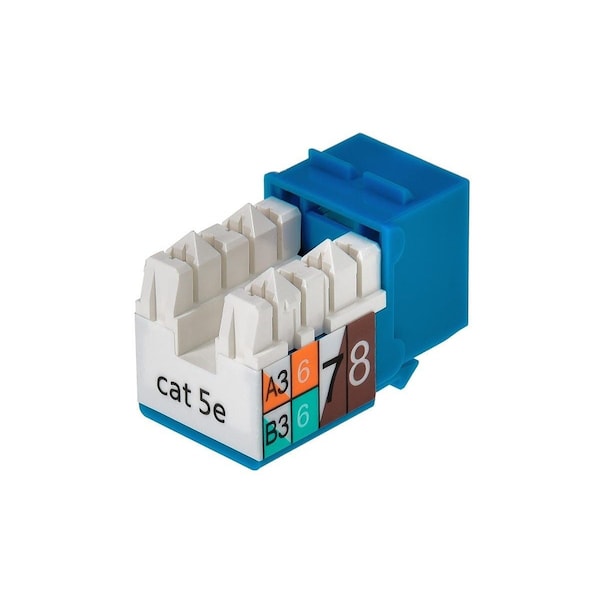 Datacom Jack, Cat5, Punch Down, Blue