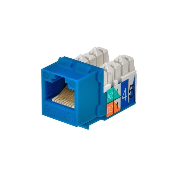 Datacom Jack, Cat5, Punch Down, Blue