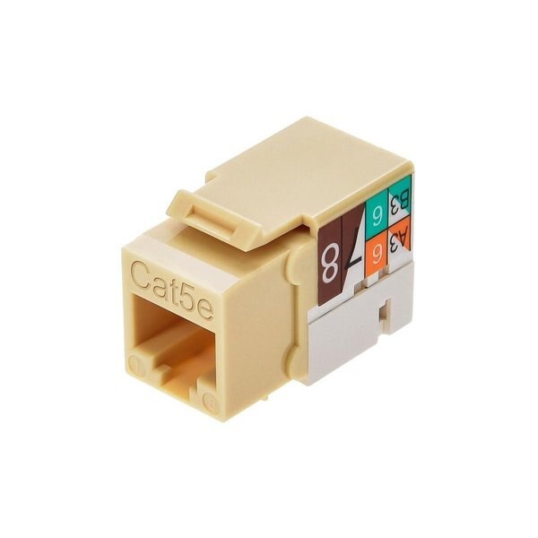 Datacom Jack, Cat5, Punch Down, Beige