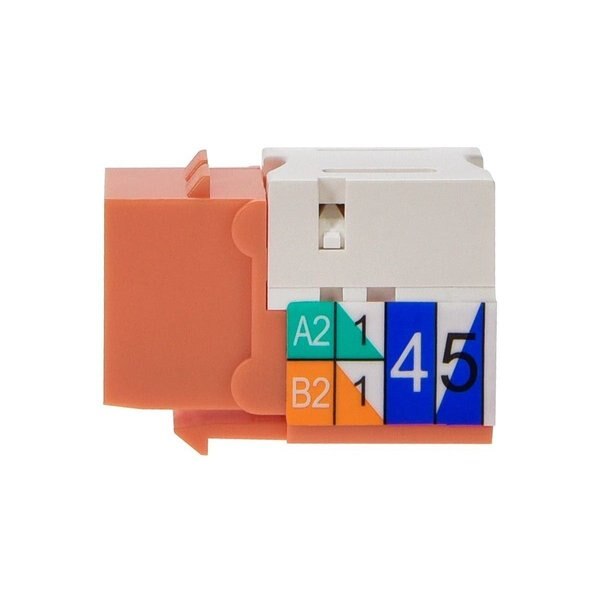 Datacom Jack, Cat5, Punch Down, Orange