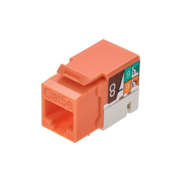 Datacom Jack, Cat5, Punch Down, Orange