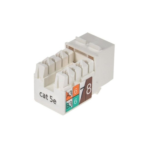 Datacom Jack, Cat5, Punch Down, White