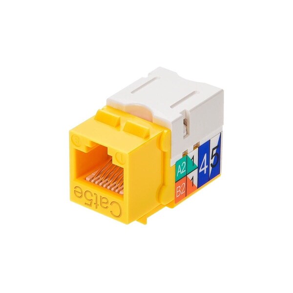 Datacom Jack, Cat5, Punch Down, Yellow